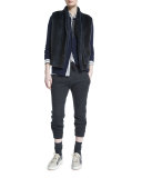 Button-Front Striped Shirt, Onyx