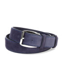 Suede Belt, Blue