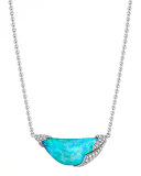 ZoZo 18k White Gold Diamond Opal Pendant Necklace