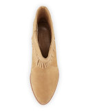 Makena Suede Fringe Bootie, Buff