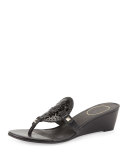 Devyn Demi-Wedge Sandal, Black