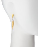 Sultan Sleek 24K Gold and Diamond Earrings