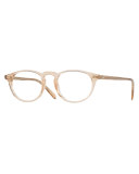 Riley Round Transparent Optical Frames, Pink