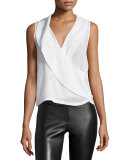 CREAM S/L ASYMMETRICAL WRAP