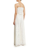 Strapless Crochet Wide-Leg Jumpsuit 