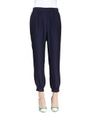 Tech-Fabric Loose Jogging Pants