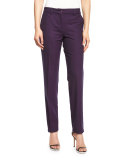 Cropped Stretch-Wool Pants