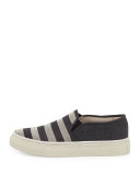 Monili Striped Skate Sneaker, Anthracite