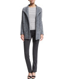 Five-Pocket Stretch Skinny Jeans, Gray