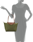Le Pliage Medium Shoulder Tote Bag, Khaki
