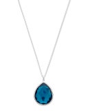 Wonderland Silver Large Teardrop Pendant Necklace in Frost