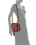 Hudson Small Leather Shoulder Bag, Black