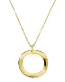 Mini Wavy Circle Pendant Necklace