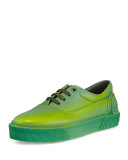 Ombre Leather Low-Top Sneaker, Green/Yellow