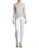 The Charlie Skinny Jeans with Raw Hem, Hennie