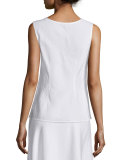 Sleeveless Easy Linen-Blend Top 