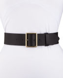 Leather Rectangle-Buckle Belt