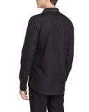 Chain-Trim Long-Sleeve Shirt