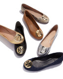 Reva Leather Ballerina Flat, Tan