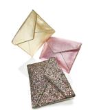 Leo Metallic Envelope Clutch Bag, Metallic Pink