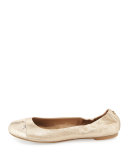 Maya Metallic Ballet Flat, Platino