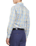 Melange Check Long-Sleeve Sport Shirt