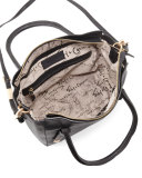 Trillion Leather Satchel Bag, Black
