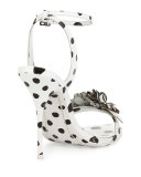 Lilico Floral Polka-Dot Sandal, Black/White