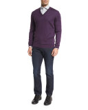 High-Performance Wool Sweater, Plum