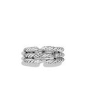 Willow Three-Row Ring with Diamonds