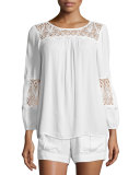 Coastal Embroidered-Lace Top