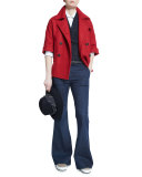 Mid-Rise Flare-Leg Jeans, Indigo