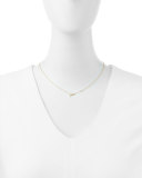 Gold YOLO Pendant Bezel Diamond Necklace
