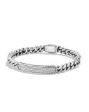 Petite Pavé ID Bracelet with Diamonds