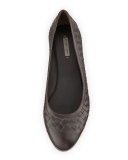 Napa Intrecciato Ballerina Flat, Espresso