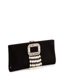 Pilgrim Pearly-Fringe Clutch Bag, Black