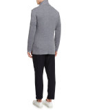 Double-Face Long-Sleeve Sport Shirt, Infinity Blue