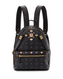 Dual Stark Small Visetos Backpack w/ Pouch, Black