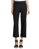 Washable Stretch Crepe Cropped Pants