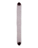 Marled Cashmere Fur Pompom Scarf, Plum