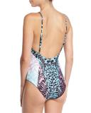 Verbena Cross-Front One-Piece Swimsuit