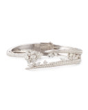18K White Gold Marquis & Round Diamond Wrap Bracelet
