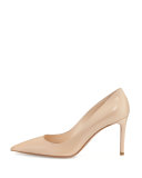 Leather Pointed-Toe 85mm Pump, Nude (Cipria)