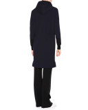 Long Bomber Techno Coat, Navy