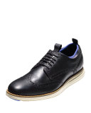 ØriginalGrand Neoprene-Lined Wing-Tip Oxford, Black/Ironstone