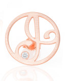 Left Singular Mini One-Initial Diamond Stud Earring, Rose Gold