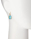 Sealeaf Collection Blue Topaz Earrings