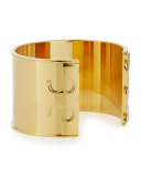 Gold Plated Double-T Serif Logo Cuff