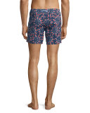 Merise Swimmers-Print Swim Trunks, Navy