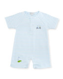 Mini Golf Striped Baby Hat, Light Blue